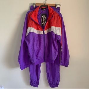 Vintage 80s / 90s NWT Nylon Tracksuit Sz M - RARE!